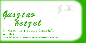 gusztav wetzel business card